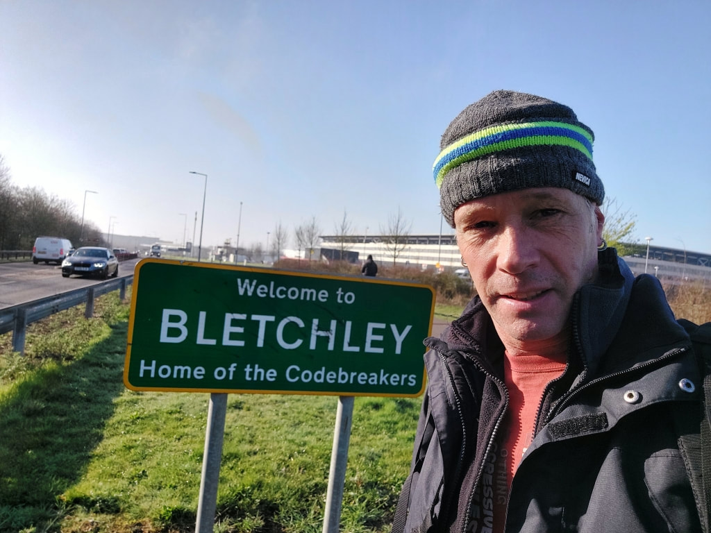 Bletchley Home of the Code Breakers sign