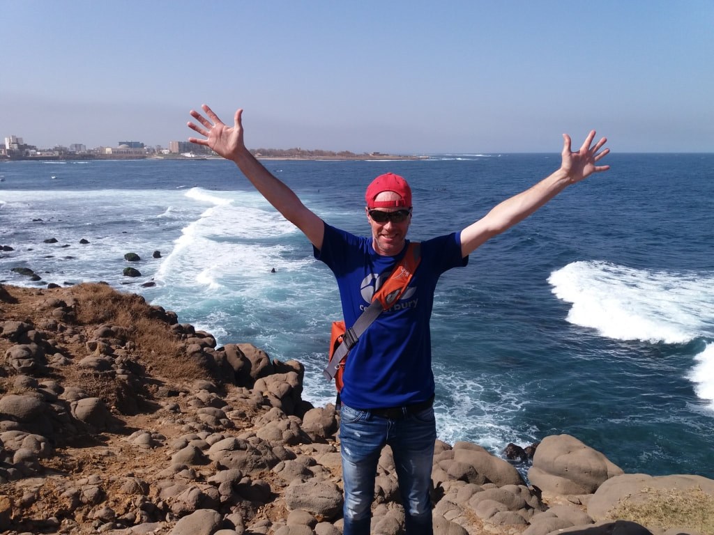 Nomadic Backpacker at the Westernmost point of Africa in Senegal