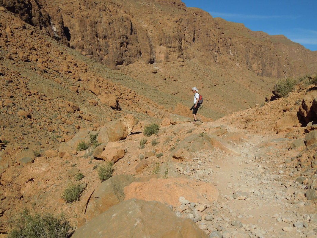 NomadicBackpacker out training in the Atlas Mountains in Morocco