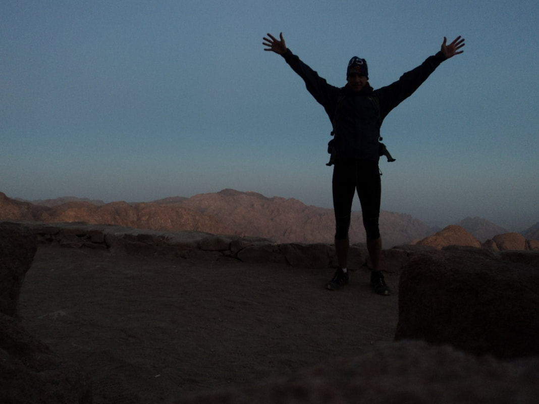 NomadicBackpacker on Mt Sinai in Egypt