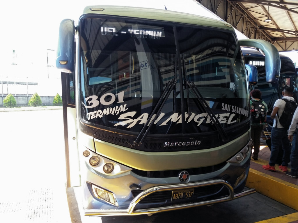 San Salvador to San Miguel bus 301