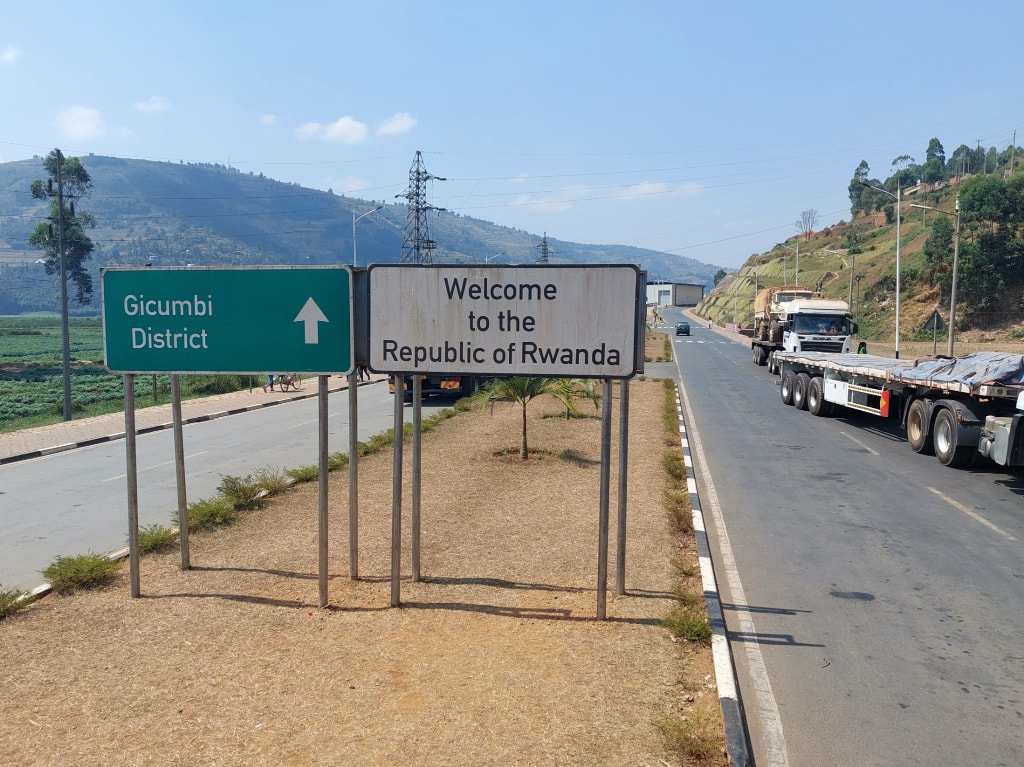 Welcome to Rwanda sign